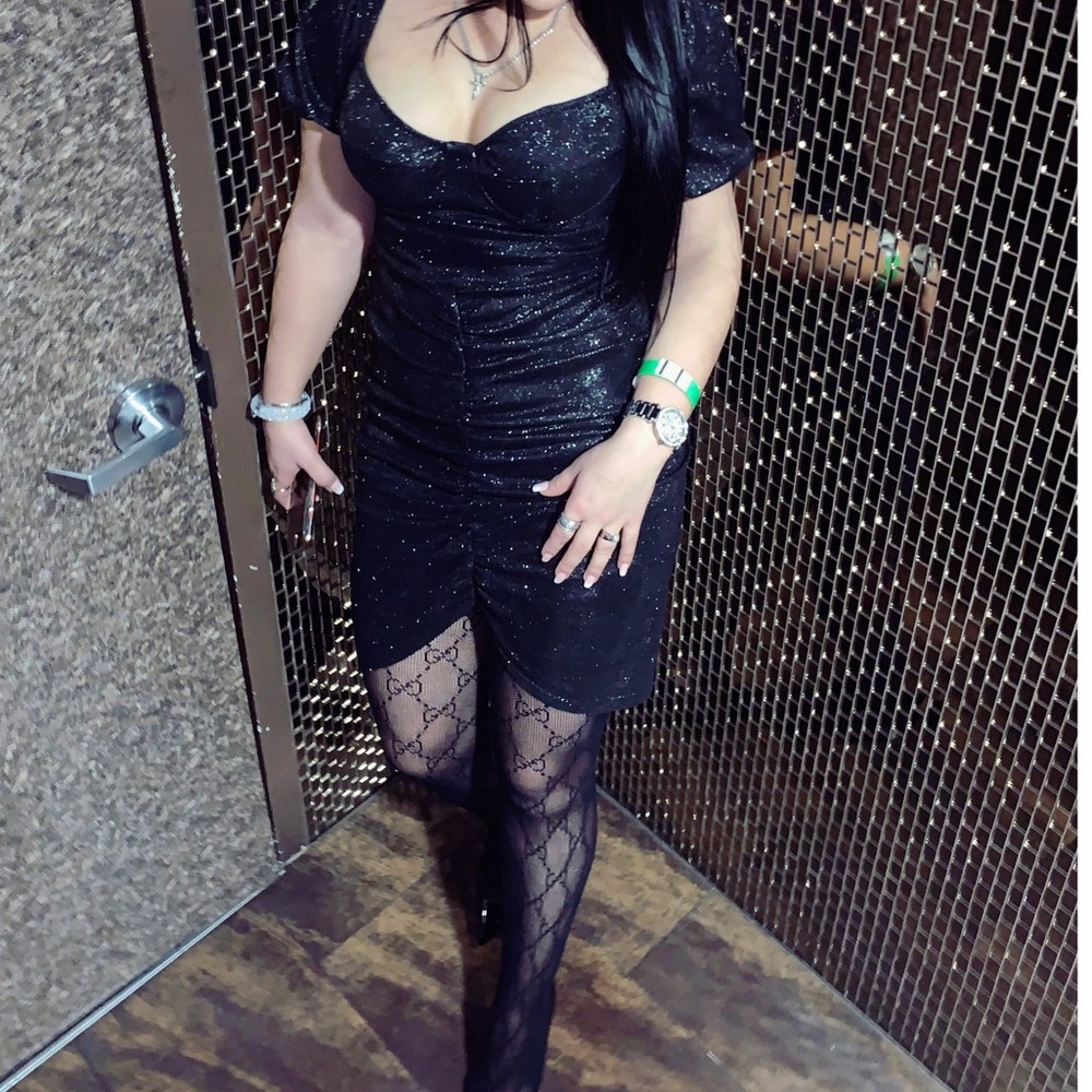 Black Glitter Dress